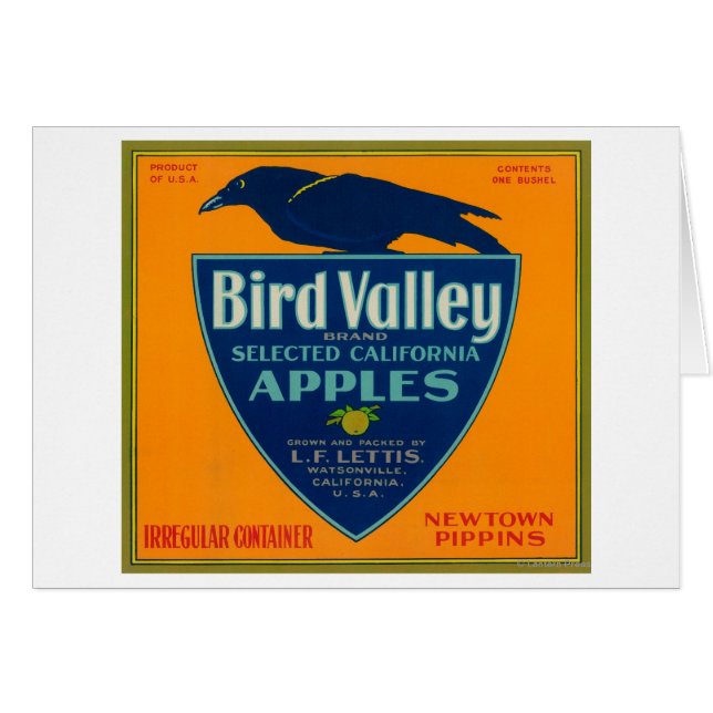 Apple Crate LabelWatsonville, CA (Vorderseite (Horizontal))