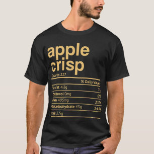 Apple Crisp Nutrition Fact Funny Erntedank Chri T-Shirt