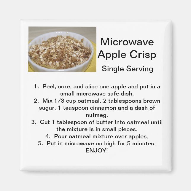 Apple Crisp Rezept Magnet (Vorne)