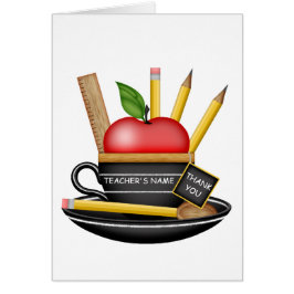 Apple-Cup-Karte des Lehrers