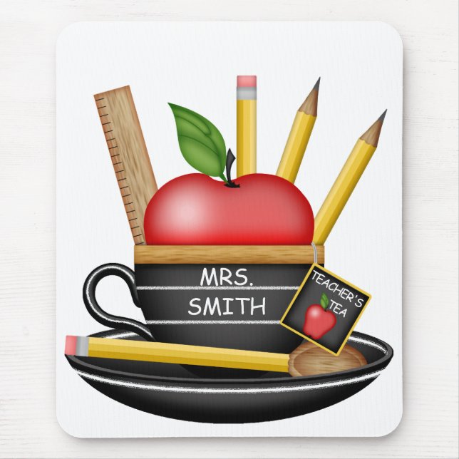 Apple Custom Teacup Mouse Pad für Lehrer Mousepad (Vorne)