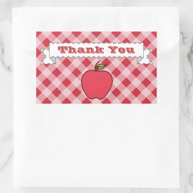 Apple Danke Aufkleber (Tasche)