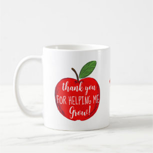 Apple, danke, dass du uns hilfst, Lehrer zu wachse Kaffeetasse