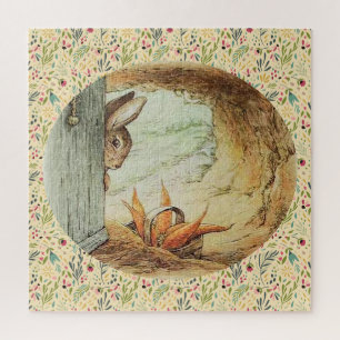Apple Dappley Rabbit and Basket of Carrots