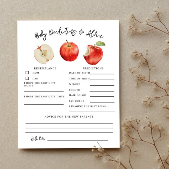 Apple Douche Baby Prédictions et carte de conseil (Créateur téléchargé)