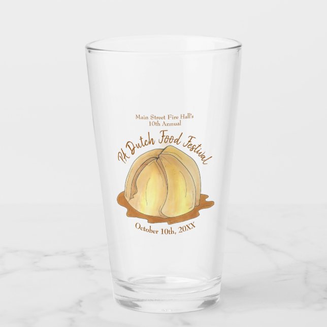 Apple Dumplings Amish Pennsylvania PA Dutch Food Glas (Vorderseite)