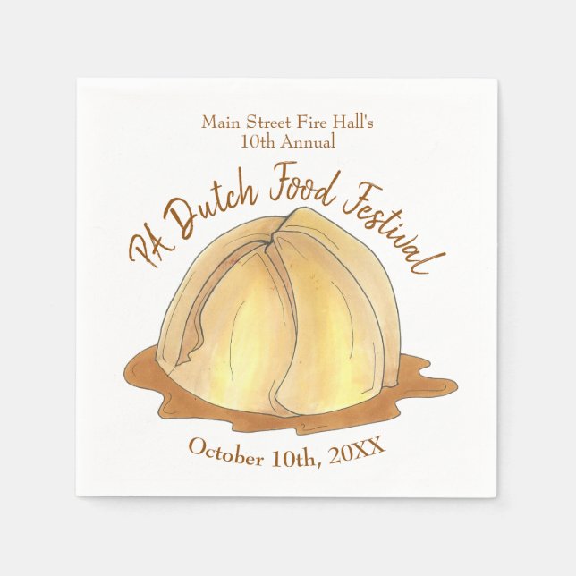 Apple Dumplings Amish Pennsylvania PA Dutch Food Serviette (Vorderseite)