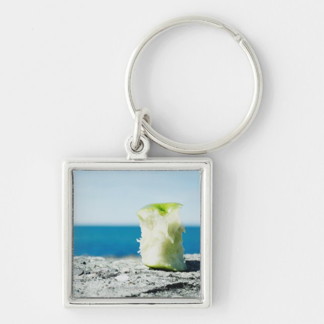 Apple entkernen im Schmutz Schlüsselanhänger (Vorne)