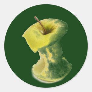 Apple entkernen runder aufkleber