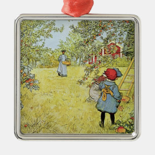 Apple ernten silbernes ornament