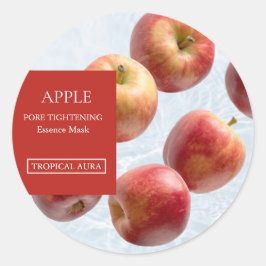 Apple Facial Mask Label Runder Aufkleber
