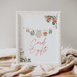 Apple Fall Babyduschkarten und Geschenkschild Poster