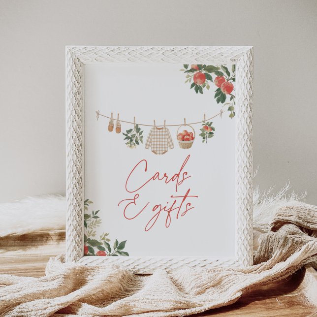 Apple Fall Babyduschkarten und Geschenkschild Poster (Von Creator hochgeladen)