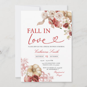 Apple Fall in Liebe Pumpkin Brautparty Herbst Einladung