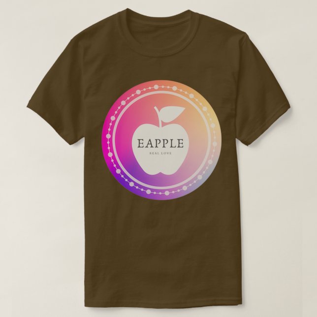 Apple farbenfrohe vegetarische Apfelliebhaber Desi T-Shirt (Design vorne)