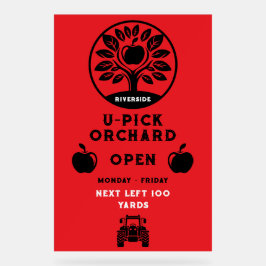 Apple Farm U- Pick-Werbeaktion Acrylschild