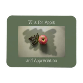 Apple for Teacher Appentiation Customizable Green Magnet