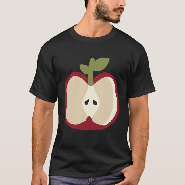 Apple Fruit Easy Lazy DIY Halloween Kostüm T-Shirt (Vorderseite)