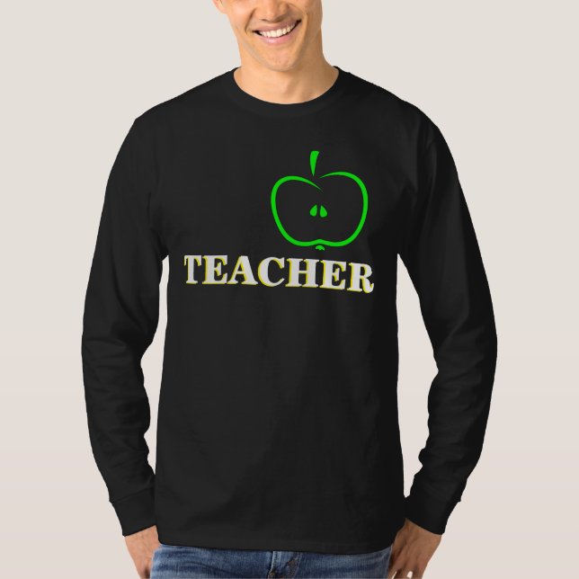 Apple Fruit on Men's Long Sleeve Sweatshirt T-Shirt (Vorderseite)