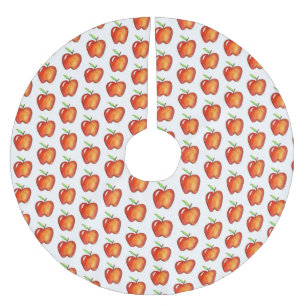 Apple für den Lehrer Red Delicious Fruit Print Polyester Weihnachtsbaumdecke