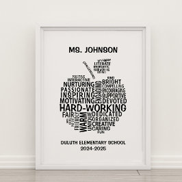 Apple für die personalisierte Lehrerbewertung Poster