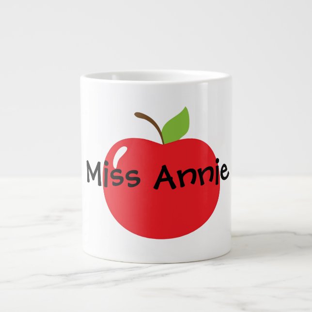 Apple für Lehrer Jumbo-Tasse (Vorderseite)