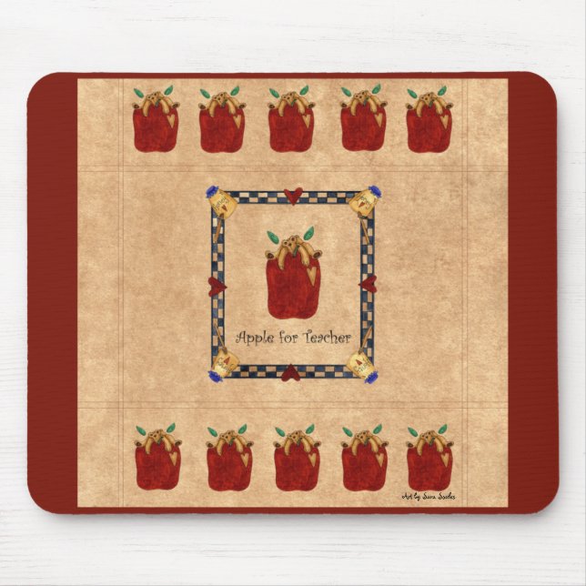 Apple for Teacher Mousepad (Vorne)
