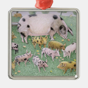Apple genießen ornament aus metall