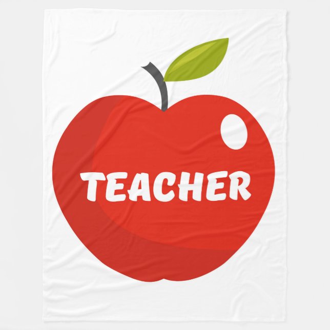 Apple-Geschenk für Lehrer Fleecedecke (Vorderseite)
