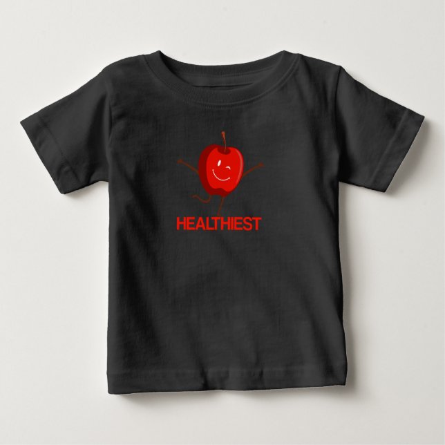 Apple gesündestes Design Baby T-shirt (Vorderseite)