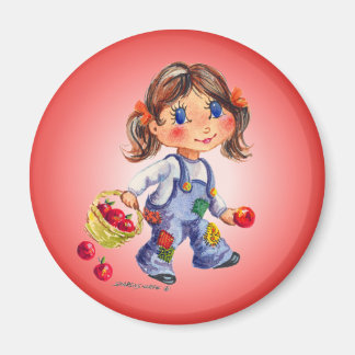 APPLE GIRL by SHARON SHARPE Magnet