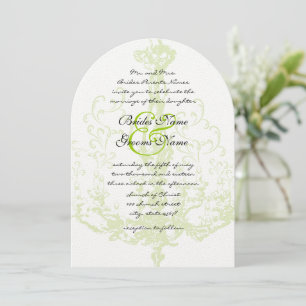 Apple Green Antique Chandelier Hochzeit Einladung