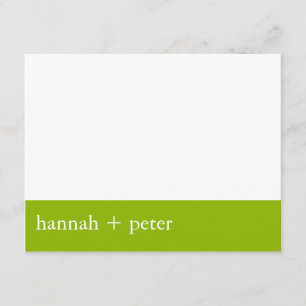 Apple Green Banner :: RSVP Card Karte