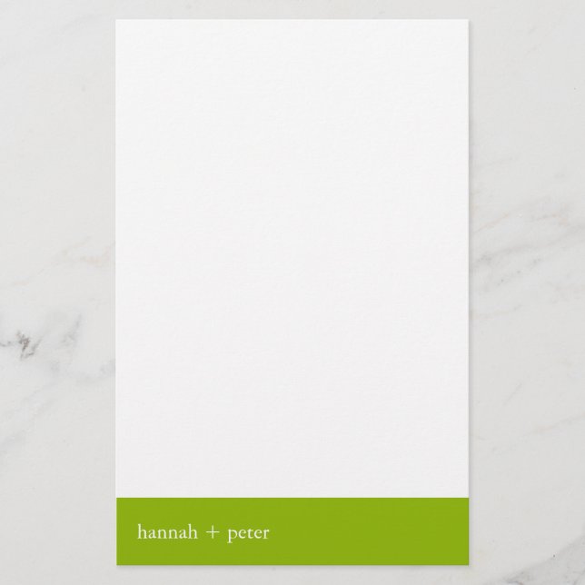 Apple Green Banner: Stationery Briefpapier (Vorderseite)
