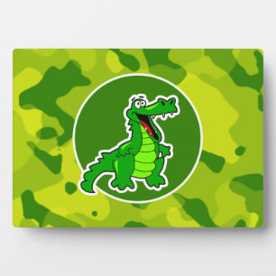 Apple Green Camouflage; Alligator, Gator Fotoplatte