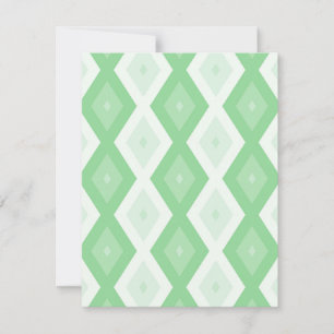 Apple green diamond pattern RSVP karte