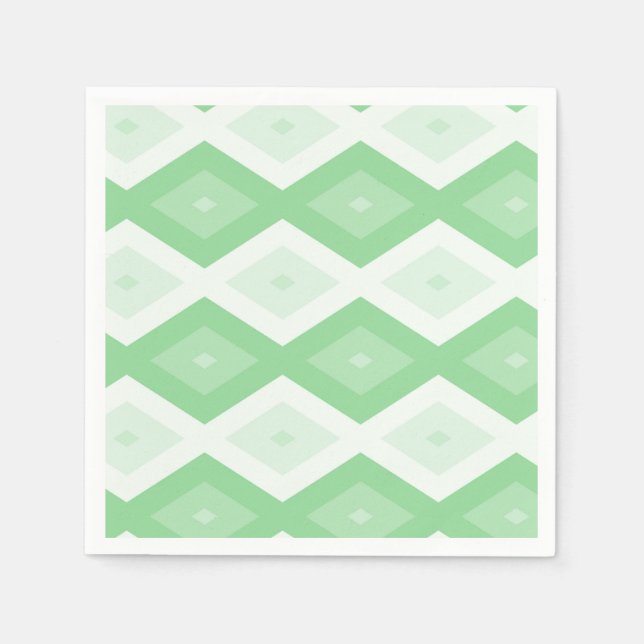 Apple green diamond pattern serviette (Vorderseite)