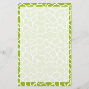 Apple Green Giraffe Animal Print Briefpapier