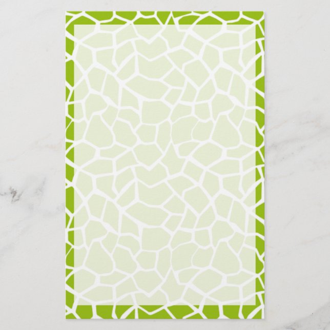 Apple Green Giraffe Animal Print Briefpapier (Vorderseite)
