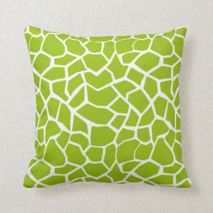 Apple Green Giraffe Animal Print Kissen