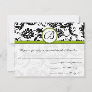 Apple Green Response Card - Postcard Style RSVP Karte