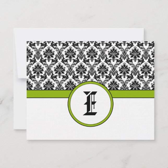 Apple Green Response Card - Text auf Matt Side RSVP Karte (Vorderseite)