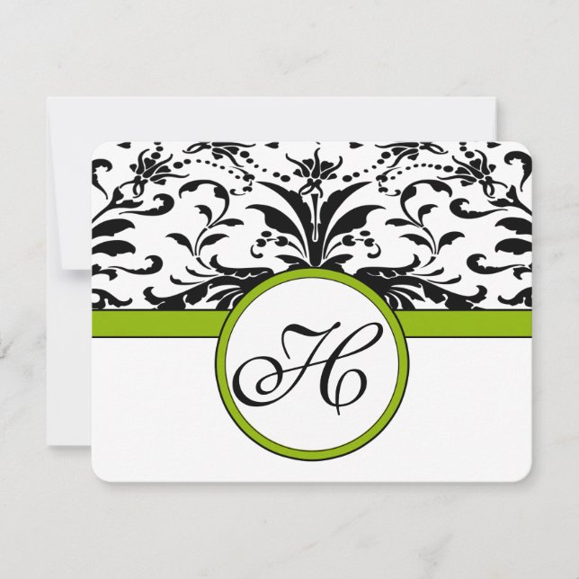 Apple Green Response Card - Text auf Matt Side RSVP Karte (Vorderseite)