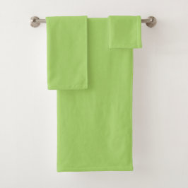 Apple Green Solid Color Badhandtuch Set