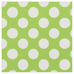 Apple Green und White Polka Dots Stoff