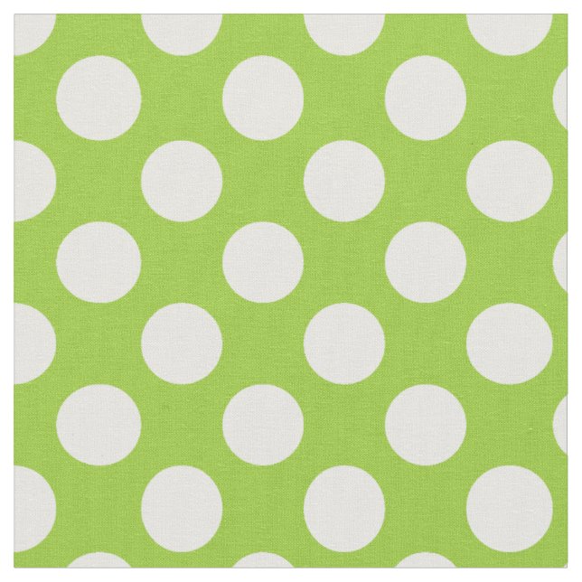Apple Green und White Polka Dots Stoff (Nahaufnahme)