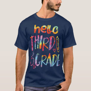 Apple Hallo Dritte Klasse 3. erster Tag der Schule T-Shirt