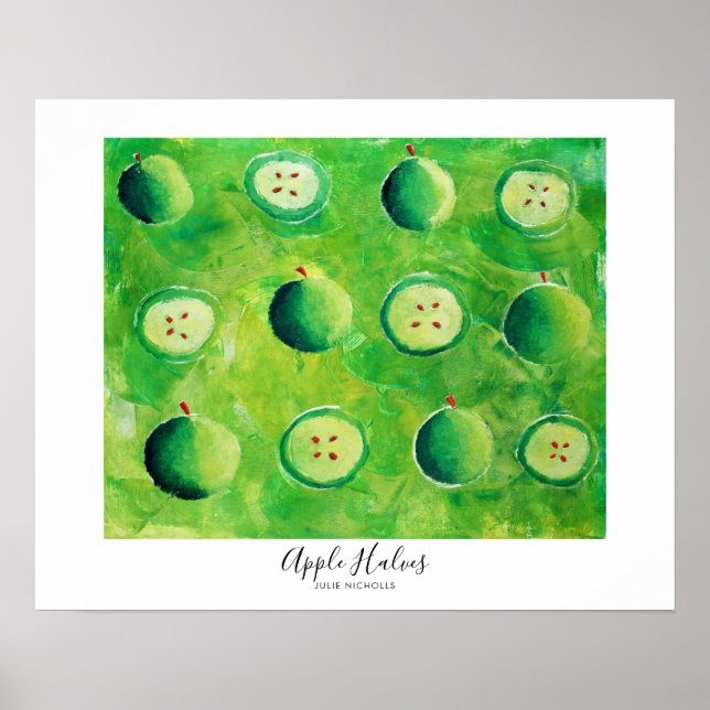 Apple Halves Malerei Poster (Vorne)