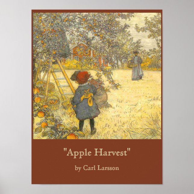 Apple Harvest von Carl Larsson Poster (Vorne)