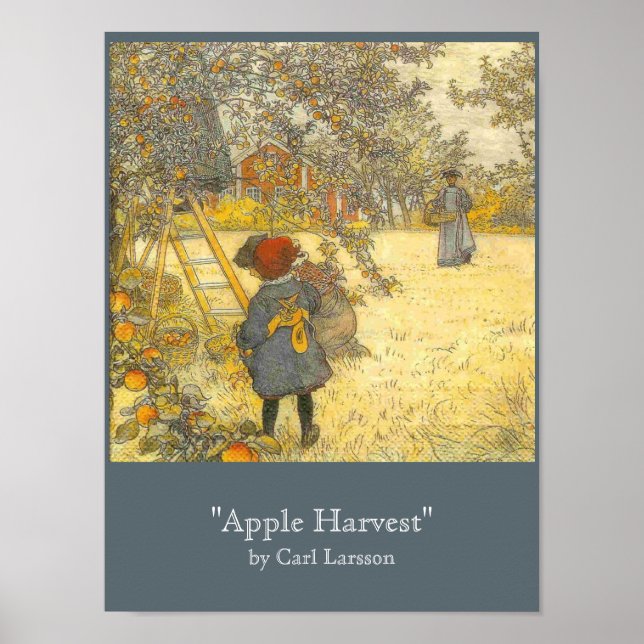 Apple Harvest von Carl Larsson Poster (Vorne)